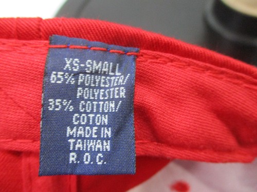 Gap Hat Boys XS Red Baseball Cap Snapback Curve Bill USA Solid Polyester - Picture 9 of 10