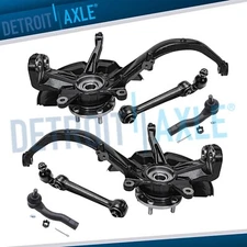 Front Steering Knuckles Hubs Control Arms Tie Rod for 2007-2012 Ford Fusion MKZ