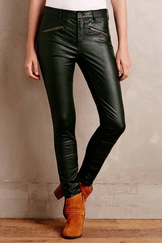 Pilcro Vegan Leather Moto Pants Size 31 