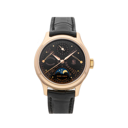 Roger Dubuis Hommage Calendar Retrograde Auto Gold Mens 37mm Watch H37 5707 5 - Afbeelding 1 van 6