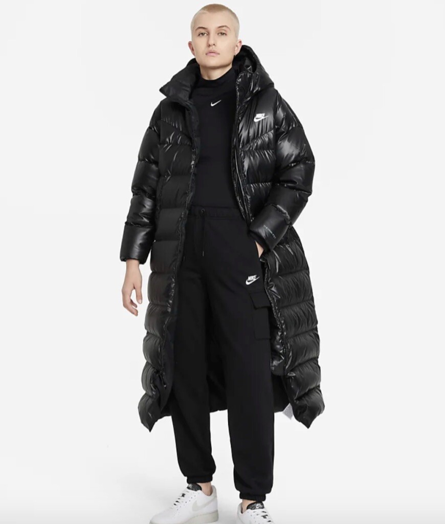 Nike Black Therma Fit Down Puffer Parka Long Coat DH4081-010 Nike Black Therma Fit Down Puffer Parka Long Coat DH4081-010