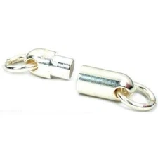 Magnetic Tube Clasp Sterling Silver Necklace Chain Part