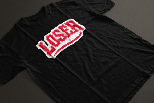 Camiseta LOSER Divertida Letra Colegiada, Camiseta Unisex - Imagen 3 de 8