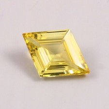 AAA Natural Flawless Ceylon Yellow Sapphire Lozenge Cut Loose Gemstone 12.30 Ct