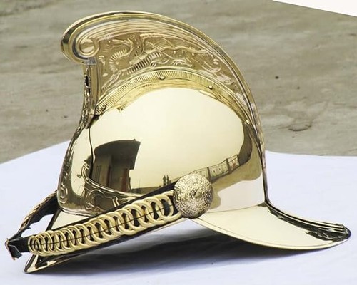 Collectible Victorian MERRYWEATHER Brass MFB Fireman FIRE Brigade Helmet - Foto 2 di 9