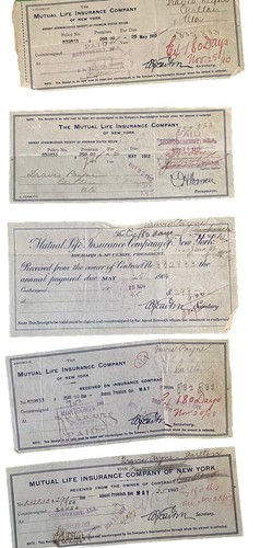 Collection of Mutual Life Insurance Co of NY, Alabama Policy Documents 1898-1909 - Picture 3 of 3