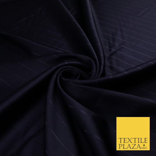 16 COLOURS - Fine Lurex Striped Silky Smooth Sateen Satin Fabric Drape Lining - Picture 7 of 49