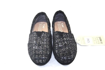 TOMS CLASSIC BLACK GLITTER WOOL 10006153 WOMEN'S SHOE SLIP ON | eBay
