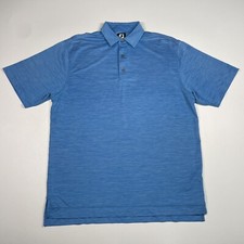 FootJoy Shirt Men s Large Blue Short Sleeve Performance Golf Polo Golfer