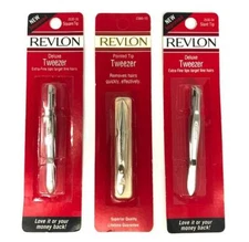 Revlon Deluxe Tweezer Extra-Fine Tips for Fine Hairs (Select Type) Made in USA