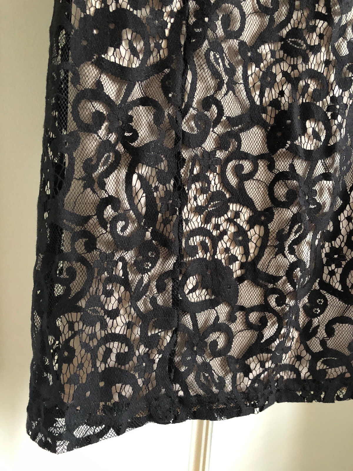 H&M Black Lace Mini Dress With 3/4 Sleeves Size XS eBay