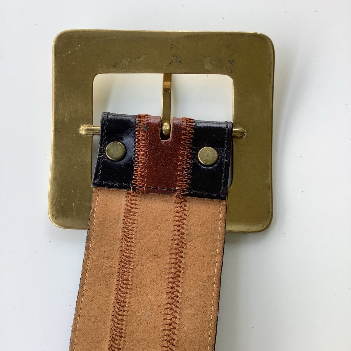 Vintage Rare Streets Ahead Elegant Brown and Gold Women\'s Belt SALE ON FULL PRICED ITEMS – StreetsAheadInc main image 4