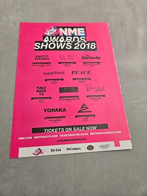 TPEEP181 MAGAZIN WERBUNG 11X8'' NME AWARDS SHOW 2018 - THE SHERLOCKS, YONAKA