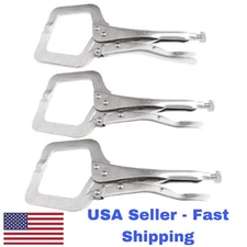 3 pack 11" Locking C Clamp Pliers Swivel Jaw Pad Vise Welding Tool NIKATTO