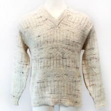 Pendleton 100% Pure Wool Beige Chunky Pullover Sweater XL Made in USA
