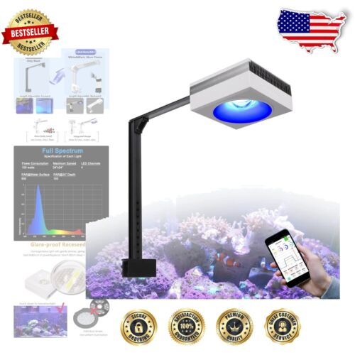 High PAR Aquarium LED Light with Touch Control for Vibrant Coral Growth 18-24”