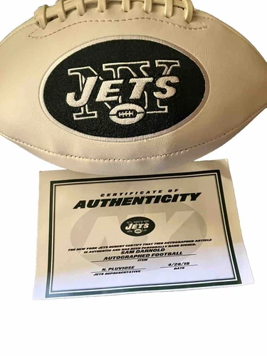 Sam Darnold Autographed New York Jets Football (COA)