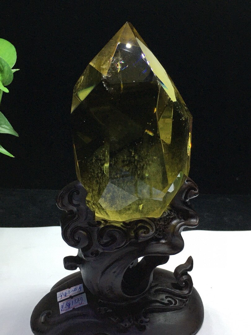 3.3LB Natural Citrine Quartz Crystal Tower Healing Mineral Specimen with Stand AAA Grade