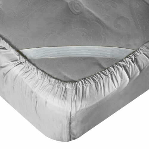 Hoja ajustada ultra suave de bolsillo extra profundo de 21"" con correas esquinas, King - plateada - Imagen 4 de 5