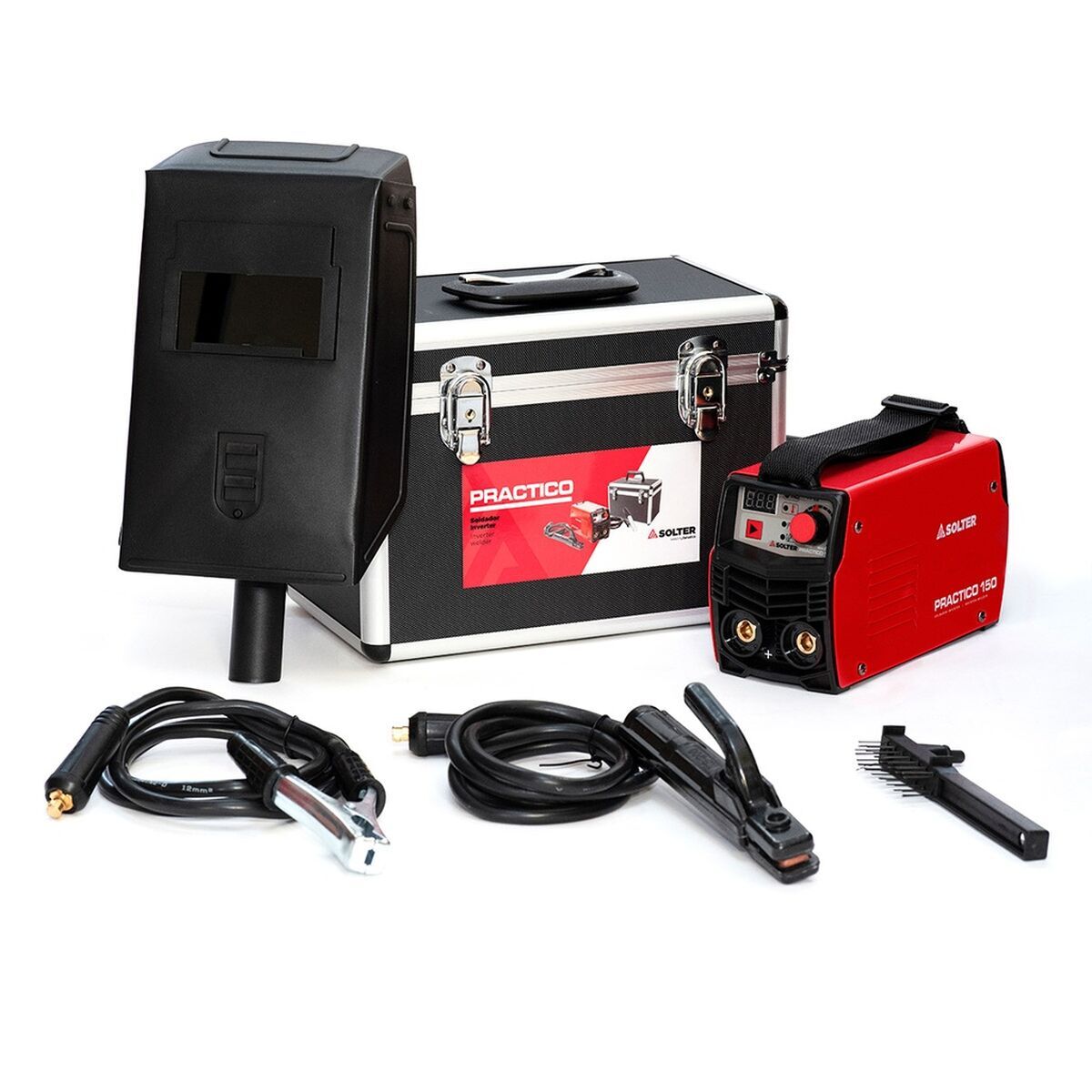 Equipo de soldadura Solter Inverter Practico 150 accesorios 150 A 7000 W
