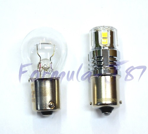 LED 15W 1156 Orange Amber Two Bulbs Light Rear Turn Signal Replacement Stock JDM - Picture 6 of 18
