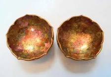 2 Vintage Signed Miniature 20th Century Satsuma Millefleur Thousand Flower Bowls