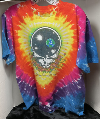 Vtg GRATEFUL DEAD 1987 Space Your Face Tie Dye T-Shirt XL templeton skull rare
