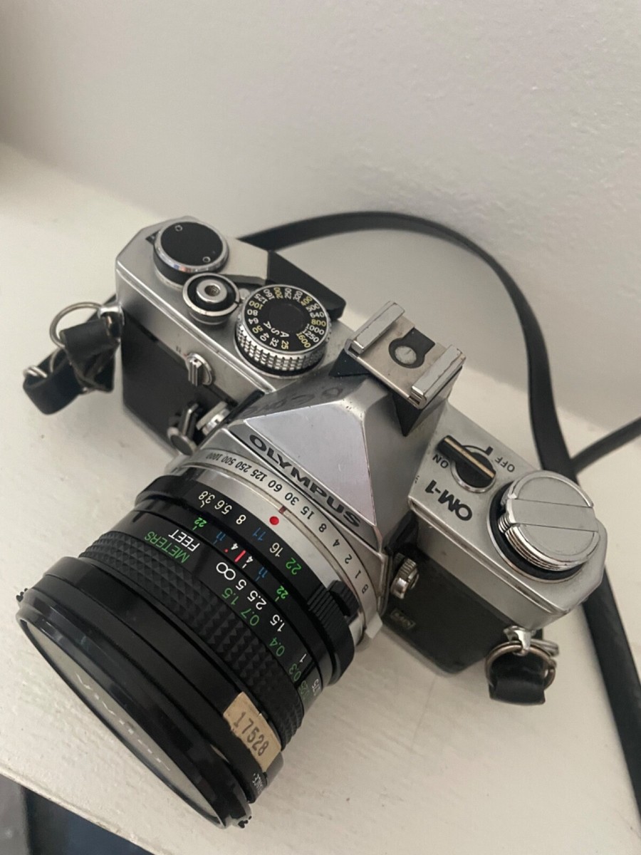 OLYMPUS OM-1 SLR 35mm Film Camera Silver Body f1.8 50mm Lens | eBay
