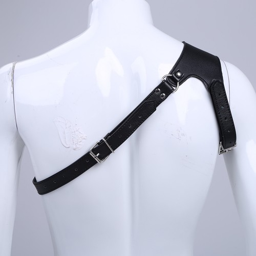 Herren Leder Körper Brust Halb Harness Gürtel Verstellbare Träger Clubwear Kostüm - Bild 69 von 101