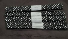 4 Fat Quarter Bundle Precut 100 Cotton Fabric Black With White Polka Dot