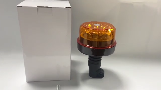 Maypole Flexible DIN Spigot Mount Amber Warning Beacon - 12V/24V Flashing Light