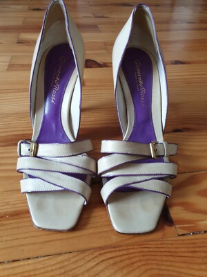 Gianvito ROSSI Peeptoe Gr. 36 - Leder *beige-lila*