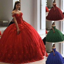 Princess Quinceanera Dresses Ball Gown Off Shoulder Beading BirthdayProm Sweet16