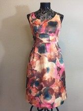 Merona Watercolor Floral Dress Size 2 Career Target Sheath Multicolor