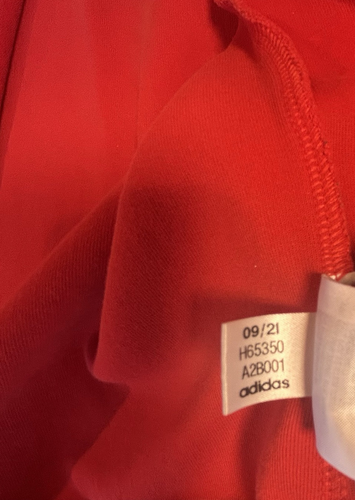 Lego Adidas Classic Full Zip Track Jacket Red with Blue Trim Youth Size XS - Picture 11 of 11