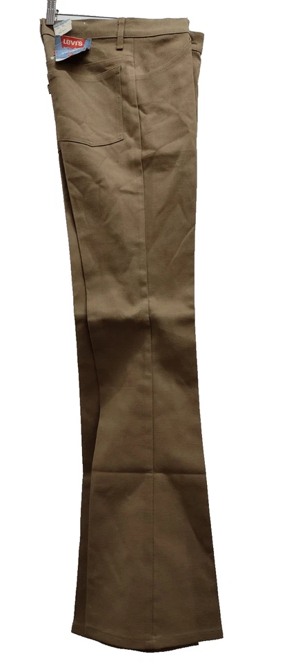 1970s Levi's Pants DEADSTOCK LEVIS NUVO FLARES 28 W Inseam 34 Camel Brown Color - Image 3 of 4