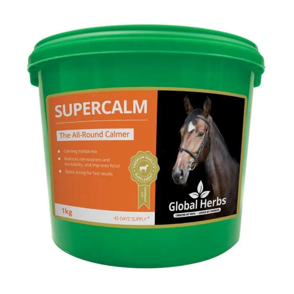 Global Herbs SuperCalm 1kg HORSE / PONY CALMING SUPPLEMENT