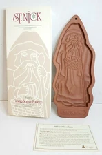  1993 Longaberger Pottery Christmas St. Nick Cookie/Chocolate Mold Retired