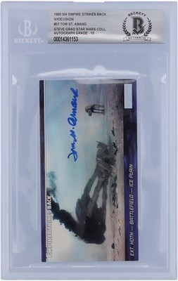 Tom St. Amand Signed 1995 Topps Star Wars Widevision #37 BAS Rated 10 Card