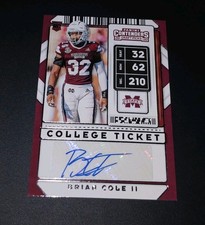 2020 Panini Contenders Draft Picks - College Ticket Autographs Brian Cole II 