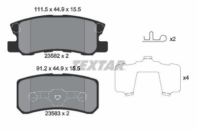 Bremsbelag Satz Bremsscheibe Scheibenbremse Hinten für Peugeot 4007 4008
