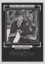 2015-16 Upper Deck Portfolio Rookie Black & White Art Noah Hanifin #332 0x5