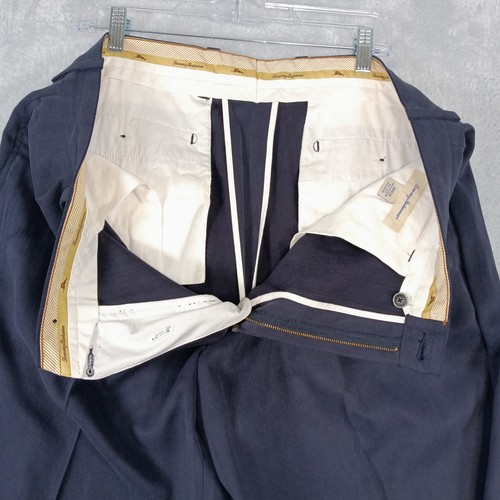 Tommy Bahama Hose Herren 36x34 Plissee Seidenmischung gerades Bein Freizeit klassisch - Bild 4 von 9