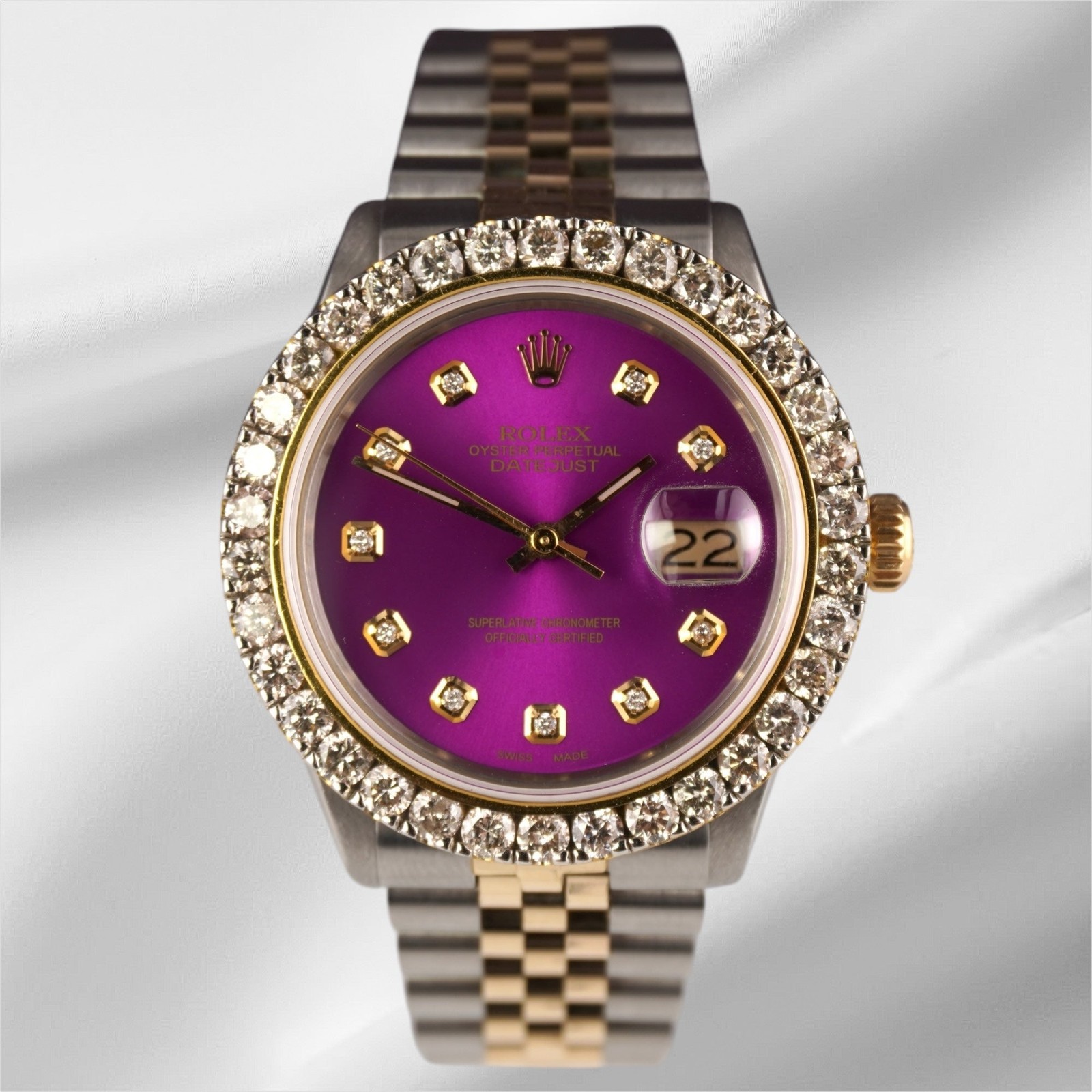 Rolex Datejust YG/Steel 2.50ct Diamonds Hidden
