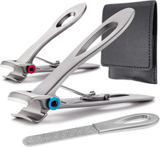 Large and Small Nail Clippers Set, Toenail Clippers for Thick Toenails, Wide Jaw