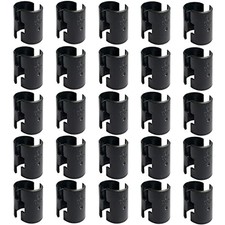 WAFJAMF 50 Pcs 25 Pairs Wire Shelving Shelf Lock Clips for 1" Post Black