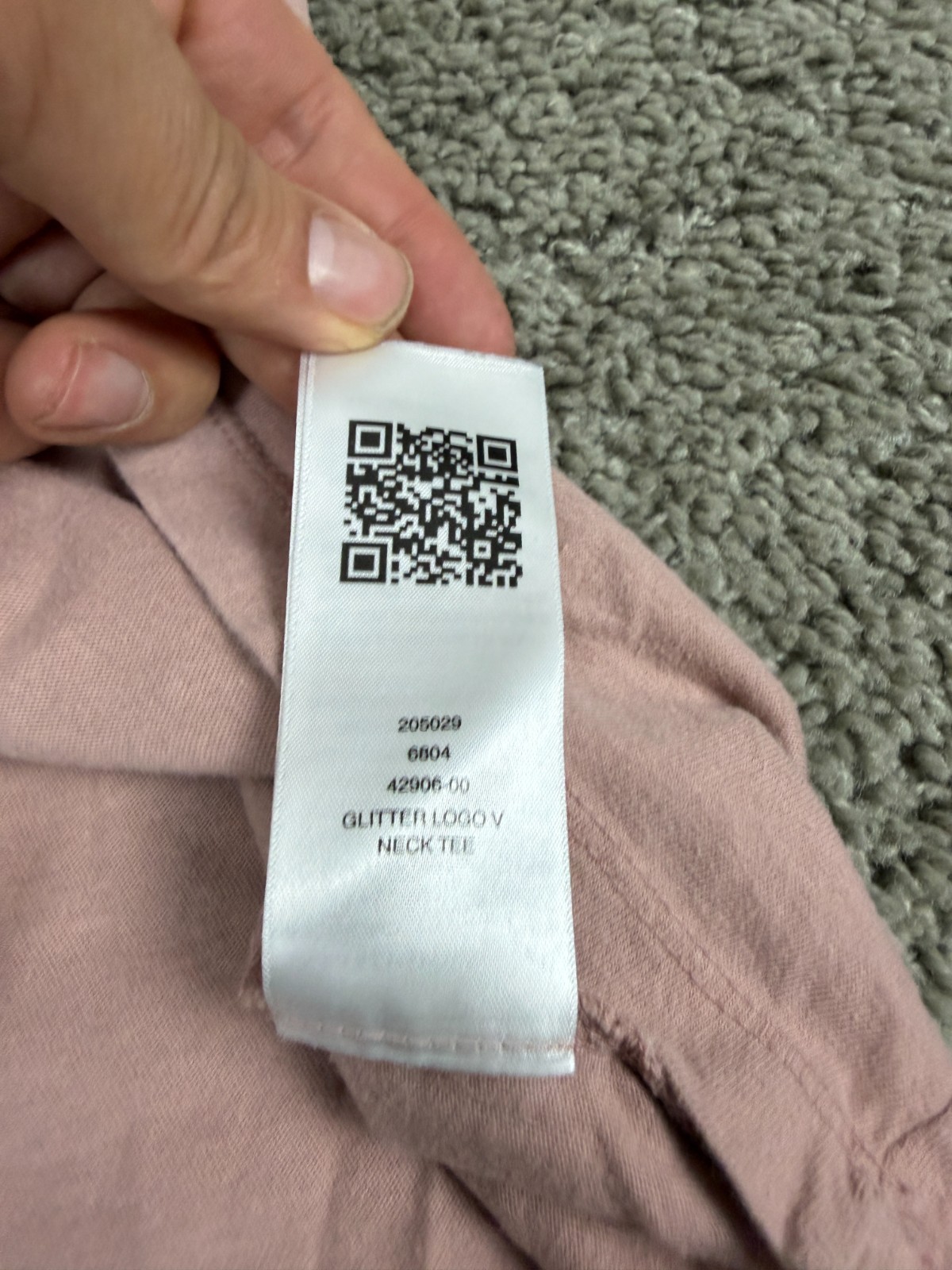 True Religion Shirt Womens Extra Small Pink Black Glitter Logo V Neck Tee thumbnail 7