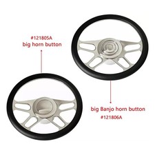 9 Bolts Steering Wheel Horn Button 121806A Long Lifespan Polished Banjo Steering