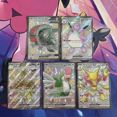 Pokemon TCG | Scarlet & Violet Paldean Fates Full Art & Promo X5 Karten Bundle (1)