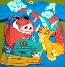 LION KING - Vintage Simba, Timon  Pumbaa T-Shirt - Made in USA - Youth Size Med